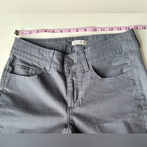 Lee Lower On The Waist Gray Mid Rise Stretch Casual Jean Style Pants Women’s 8 - Picture 6 of 8